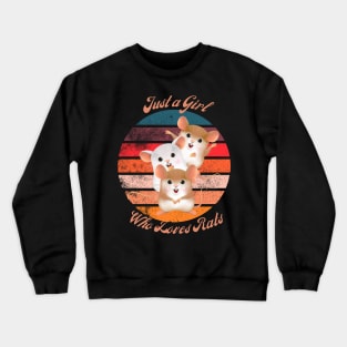 Girl Who Loves Rats Crewneck Sweatshirt